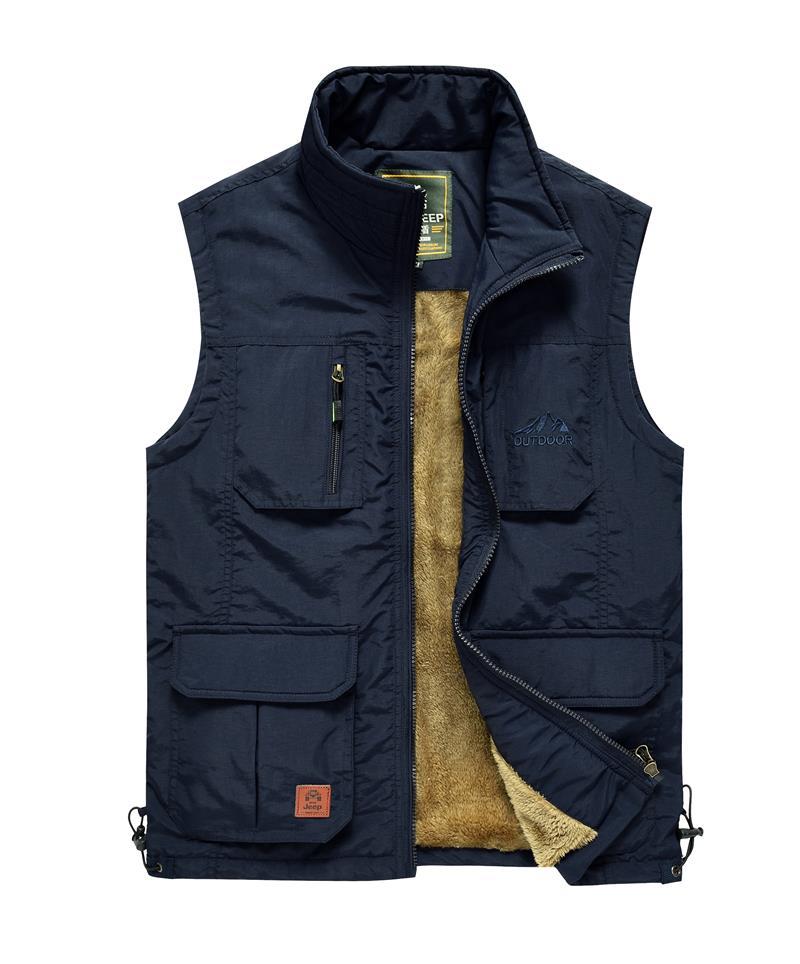Fleece Padded Outdoor Multi-pocket Vest