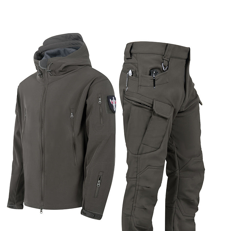 Camouflage Shark Skin Shell Jacket - Fleece-lined Waterproof Tactical Suit