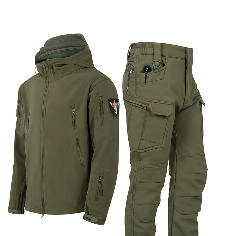 Camouflage Shark Skin Shell Jacket - Fleece-lined Waterproof Tactical Suit