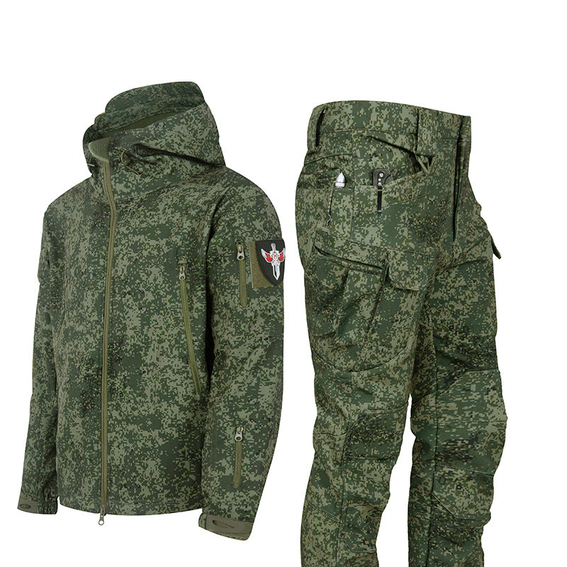 Camouflage Shark Skin Shell Jacket - Fleece-lined Waterproof Tactical Suit