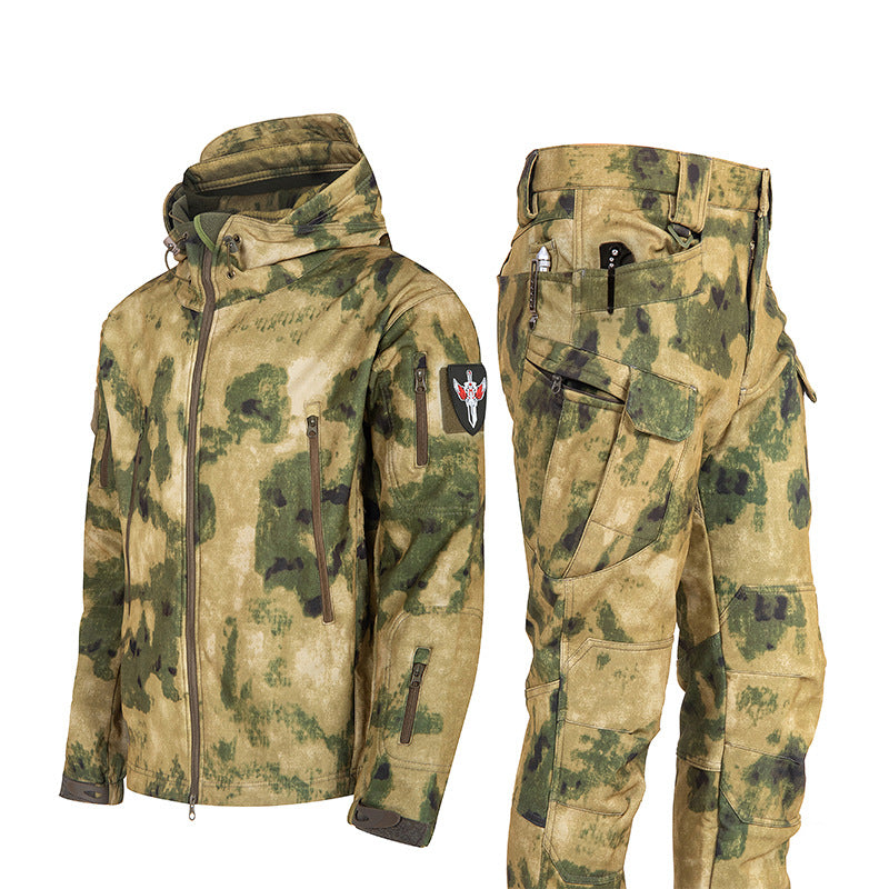 Camouflage Shark Skin Shell Jacket - Fleece-lined Waterproof Tactical Suit
