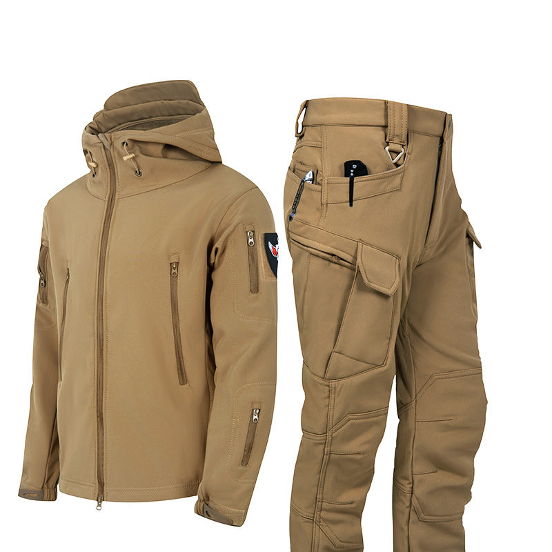 Camouflage Shark Skin Shell Jacket - Fleece-lined Waterproof Tactical Suit