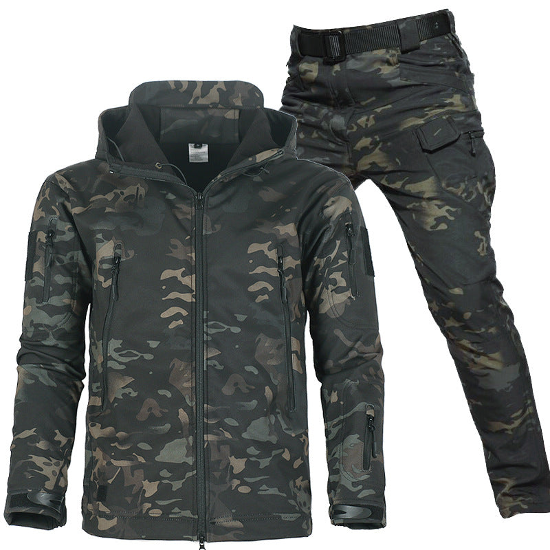 Camouflage Shark Skin Shell Jacket - Fleece-lined Waterproof Tactical Suit